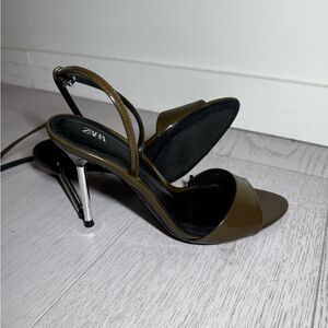 Zara Women's Olive Strappy Heels